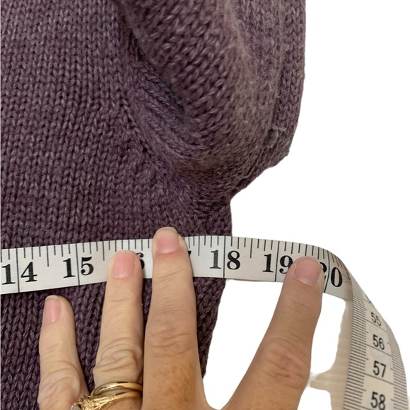 Bianco and Blu Italian wool cardigan, purple with beautiful ribbon tie, sz S - Picture 7 of 8